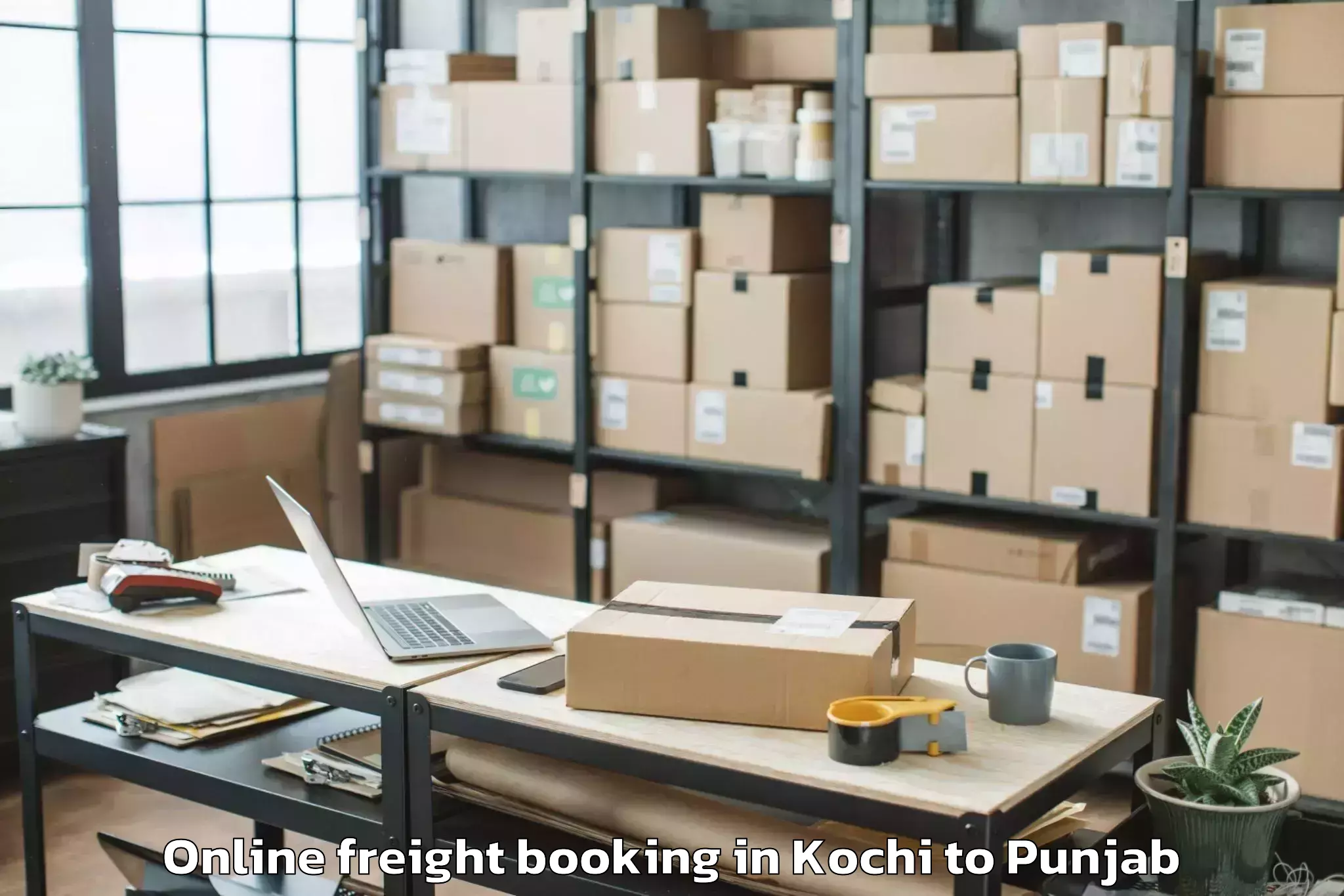 Book Kochi to Zirakpur Online Freight Booking Online